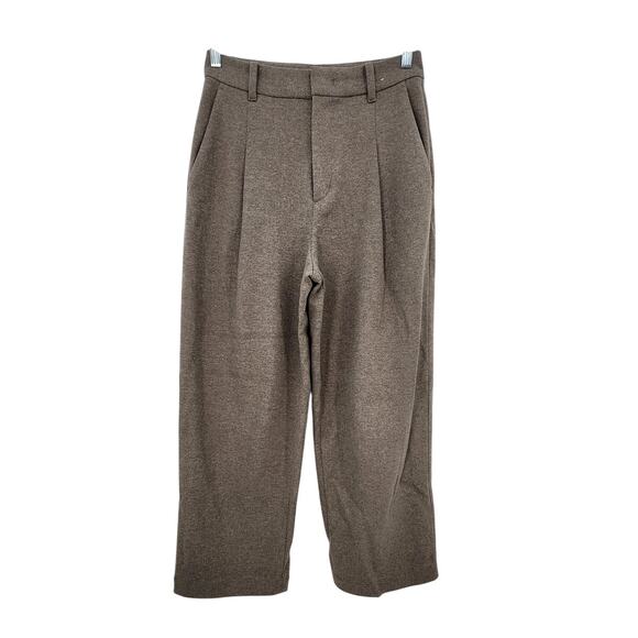 UNIQLO Comptoir Des Cotonneirs Cotton Blend Wide Leg Pleated Front Pants Medium - Picture 1 of 7